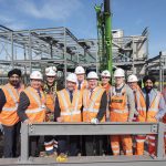Railway station phase one steel frame close to completion